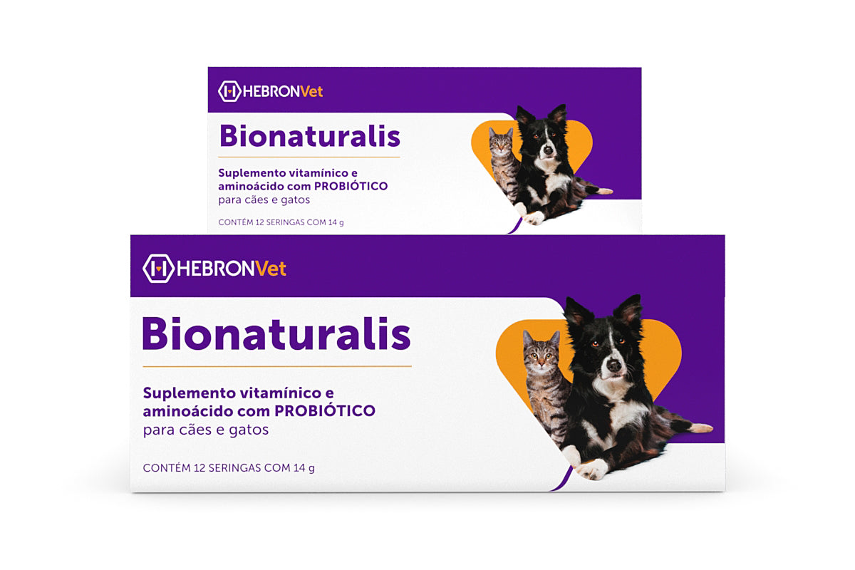 Hebronvet Bionaturalis Suplemento com probiótico para cães e gatos