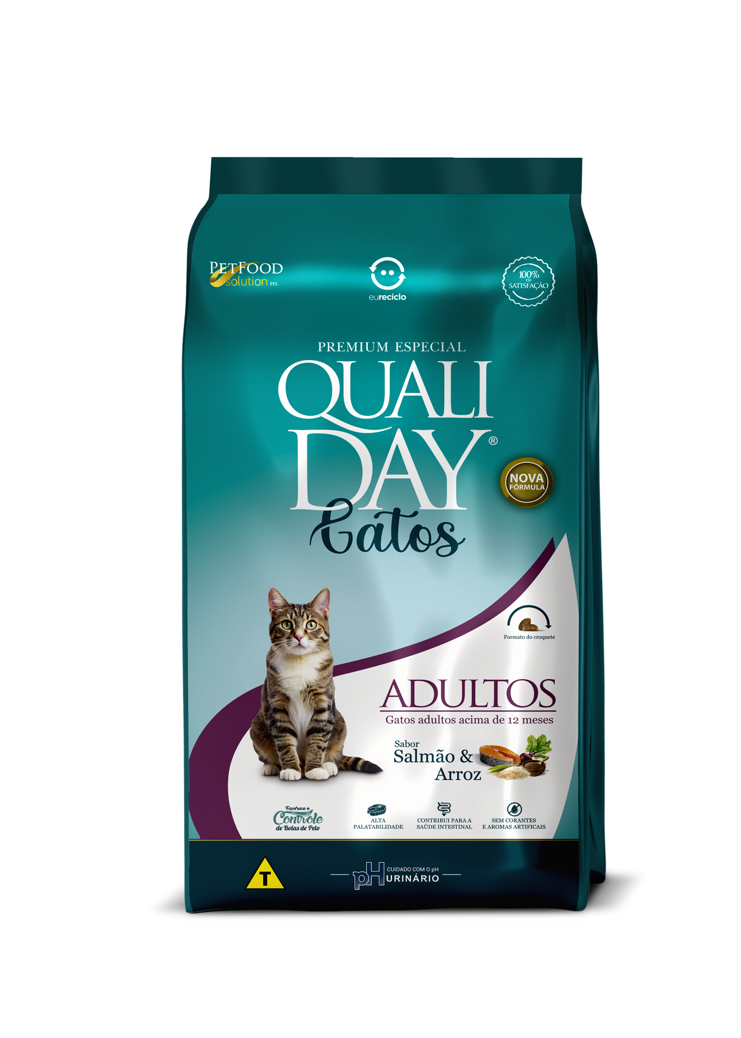 Ração para Gatos Qualiday Gatos Adultos/ Salmão & Arroz