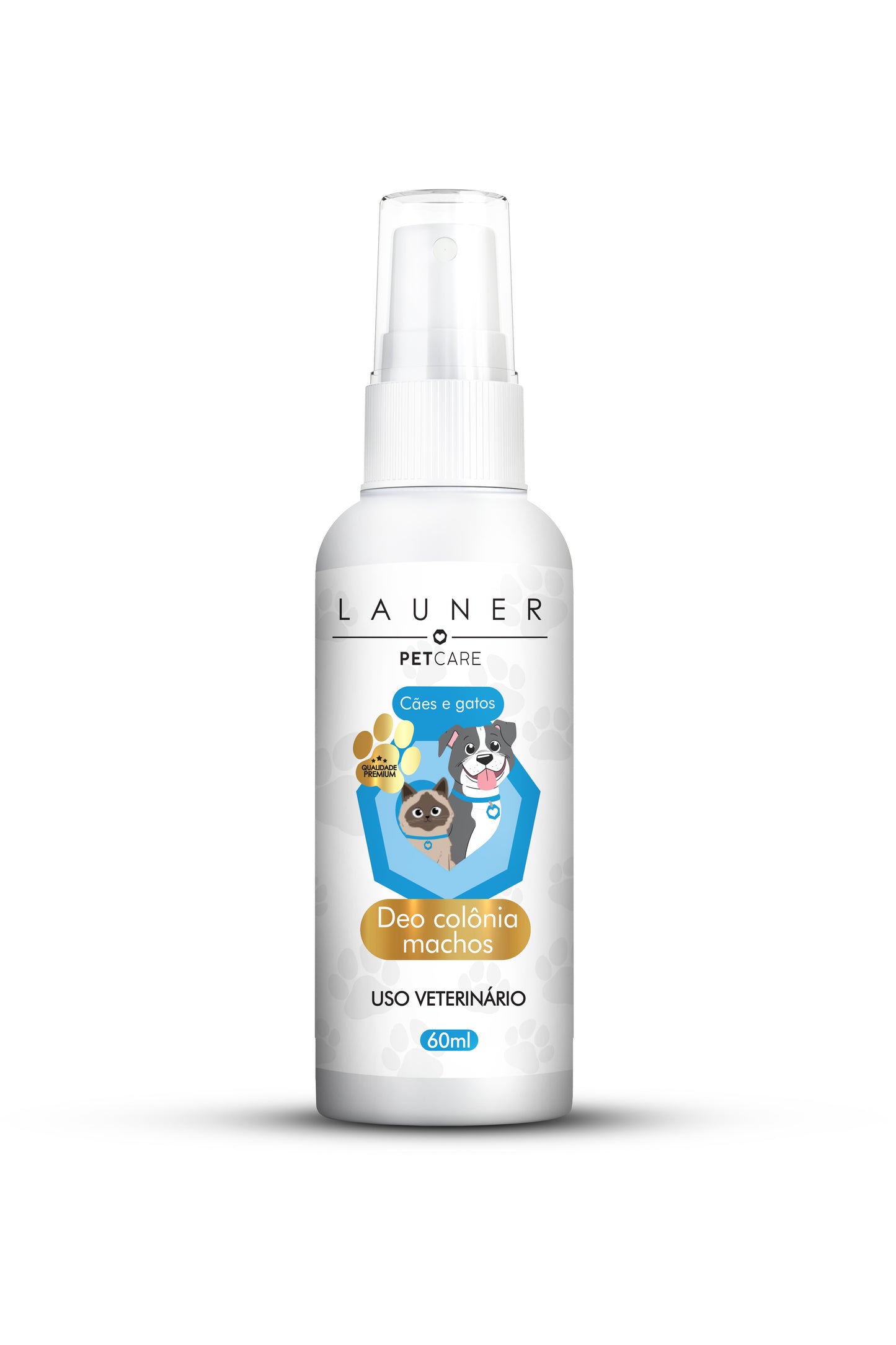 Produto de Higiene Animal/ Deo Colônia Machos ( Cães e Gatos) Frasco de 60ML/ Launer Pet Care