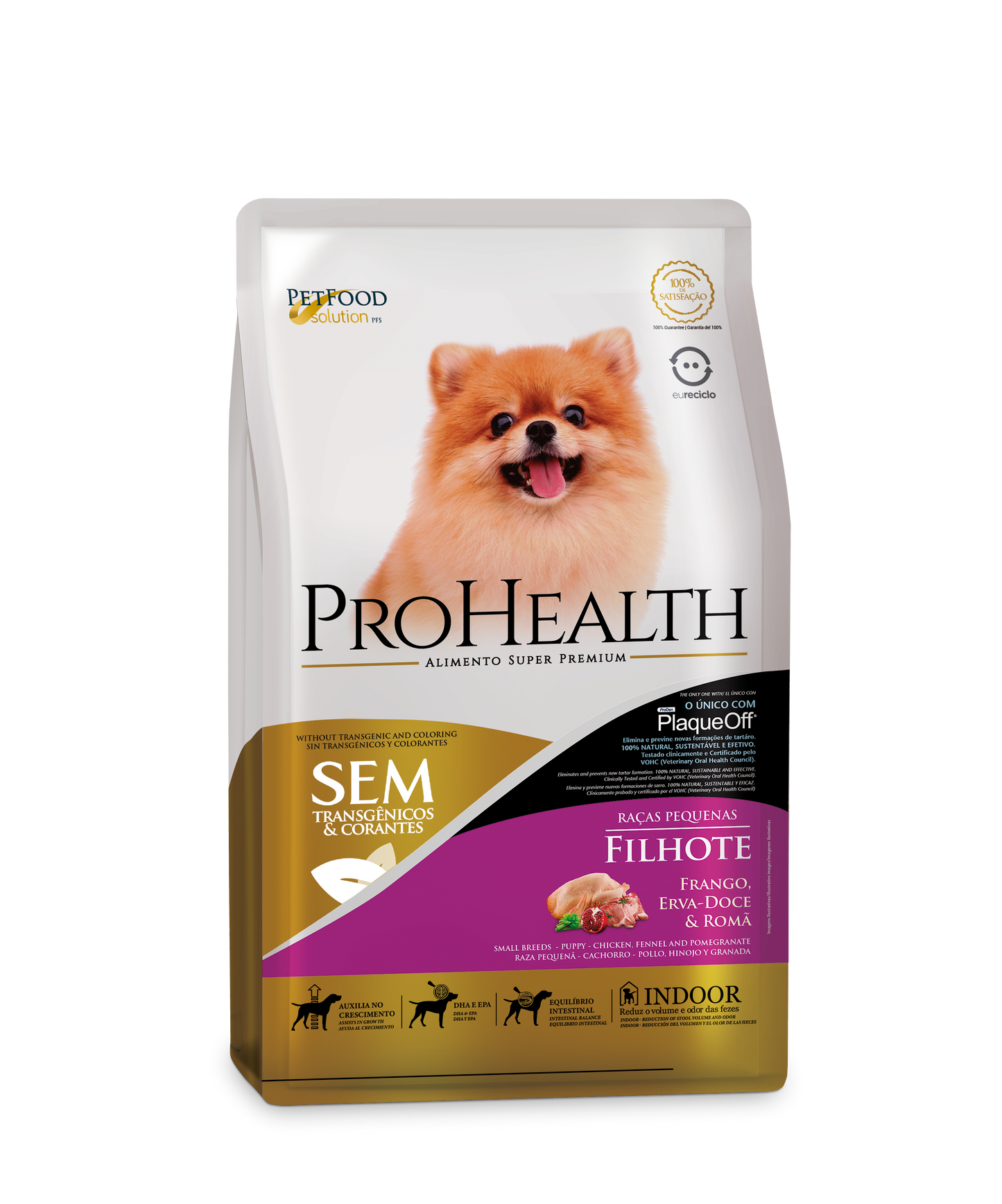Ração para Cachorro Prohealth - Raças Pequenas - Filhote/ Frango, erva-doce & Romã