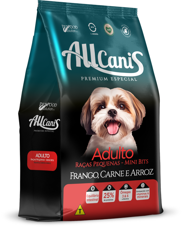 Ração para Cachorro Allcanis Raças Pequenas Adulto/ Frango, Carne & Arroz