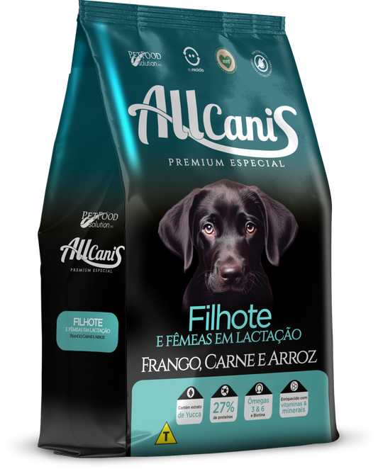 Ração para Cachorro Allcanis Filhote/ Frango, Carne & Arroz