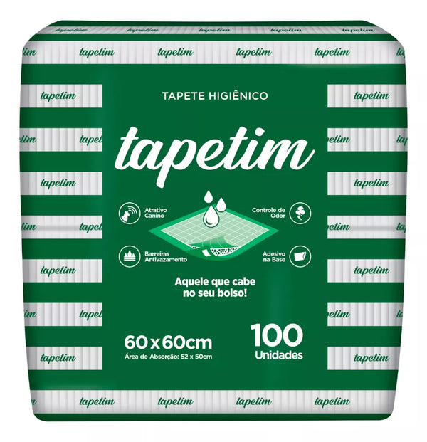 Tapete Higiênico Tapetin Para Cães E Gatos Pets 60x60 100 Un