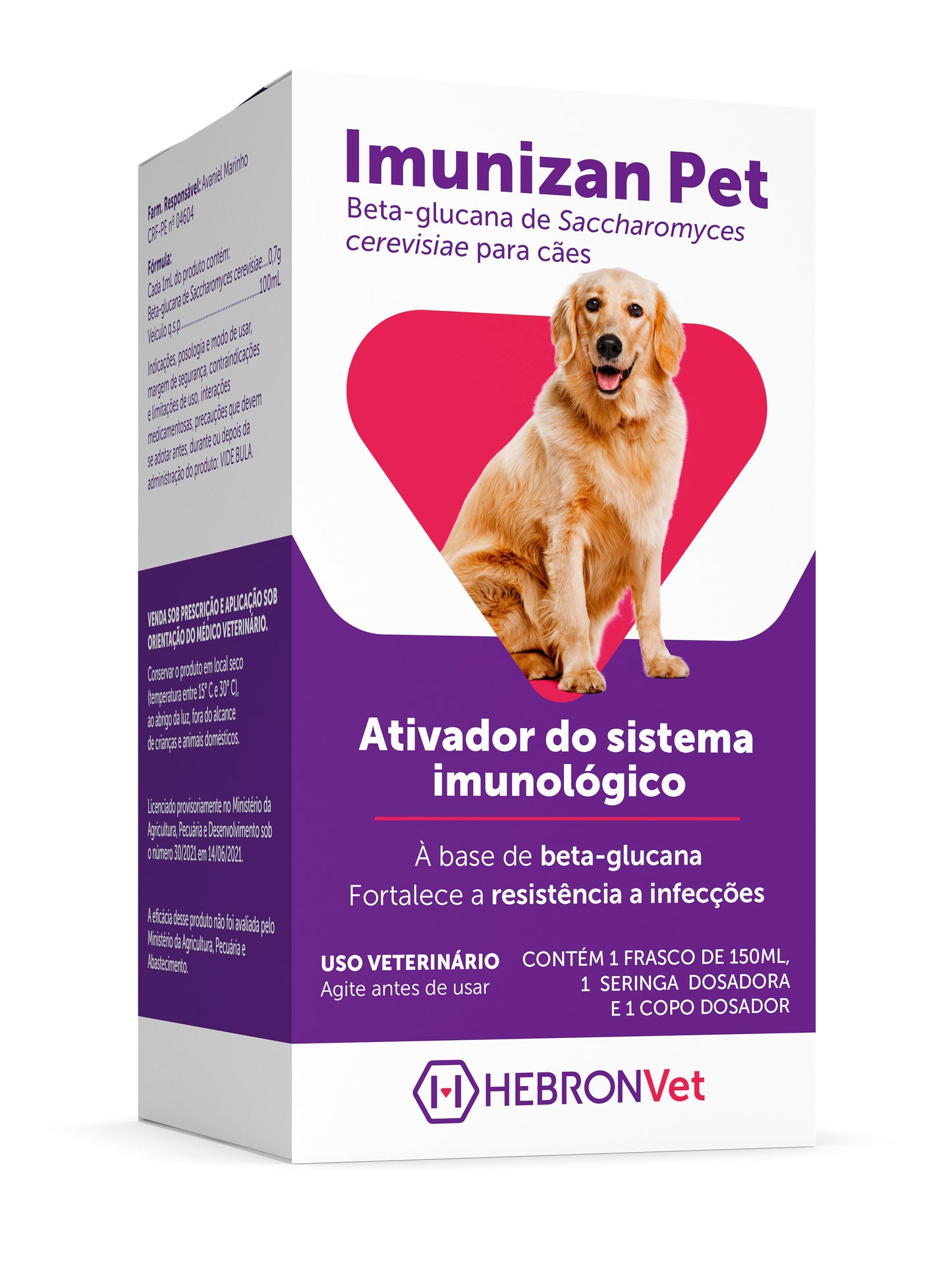 Hebronvet Imunizan Pet Ativador do sistema imunológico para cães