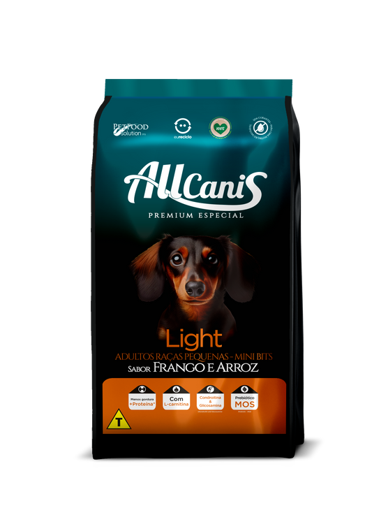 Ração para Cachorro Allcanis Raças Pequenas Light/ Frango & Arroz