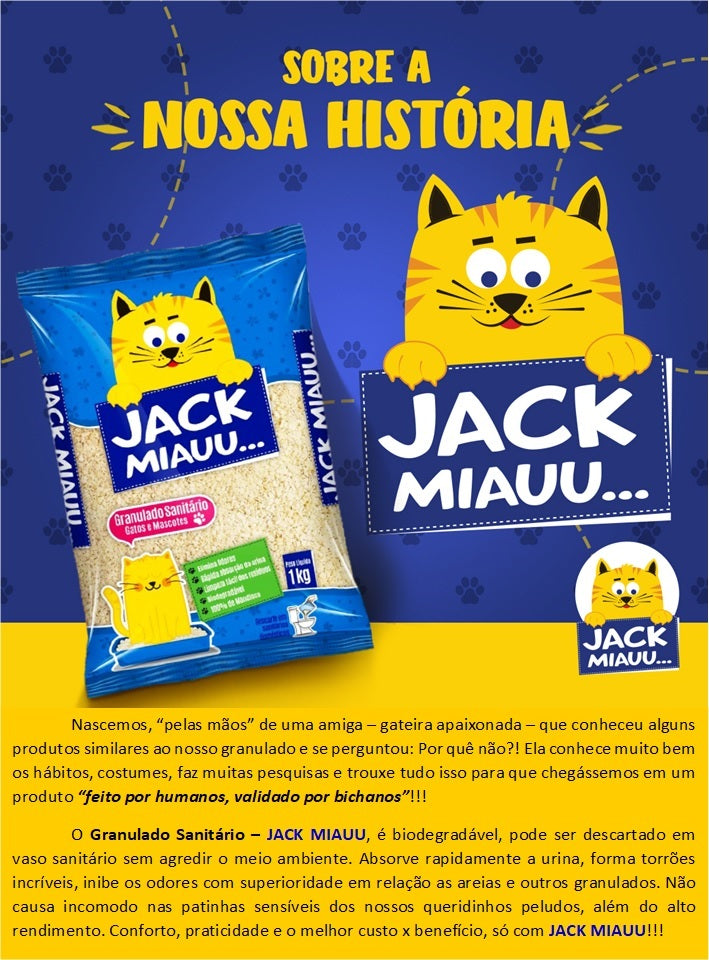 Higiene para Gatos / Granulado Higiênico Sanitário para Gatos Jack Miauu