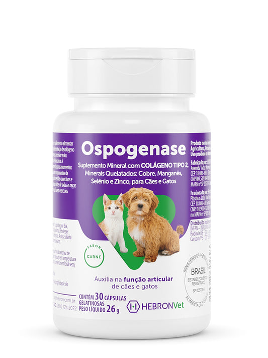 Hebronvet Ospogenase Suplemento de colágeno tipo II