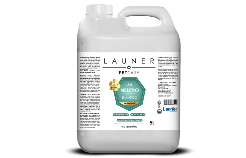 Produto de Higiene Animal/ Shampoo Neutro 5lt- Launer  Pet Care