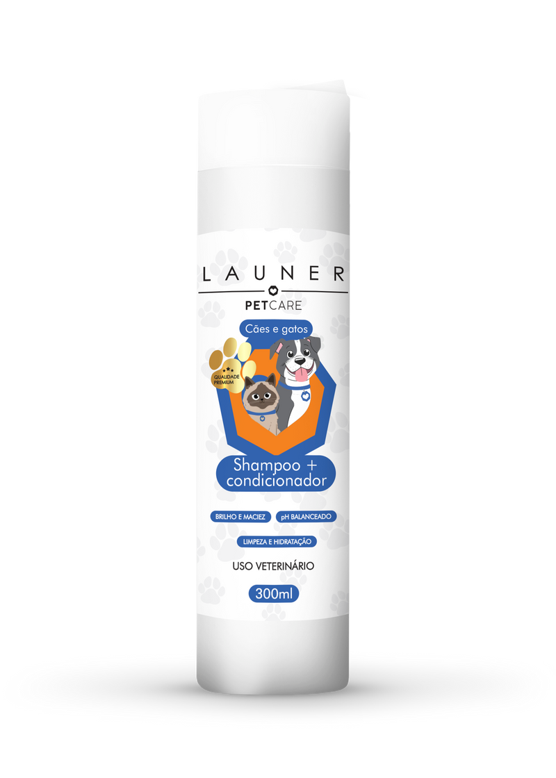 Produto de Higiene Animal/ Shampoo + Condicionador (300ML)-Launer Pet Care