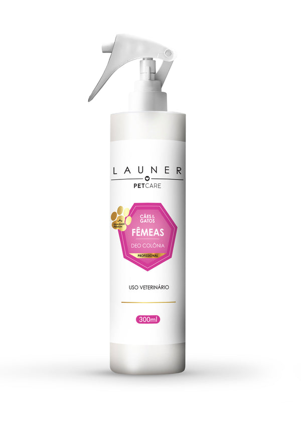 Produto de Higiene Animal / Deo Colônia Fêmeas ( Cães e Gatos) Frasco de 300ML/ Launer Pet Care