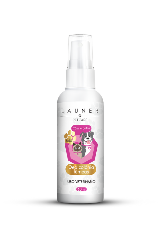 Produto de Higiene Animal/ Deo Colônia Fêmeas ( Cães e Gatos) (60ML) - Launer Pet Care