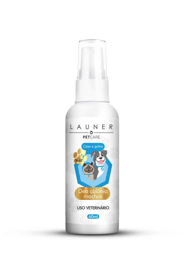 Produto de Higiene Animal/ Deo Colônia Machos ( Cães e Gatos) Frasco de 60ML/ Launer Pet Care