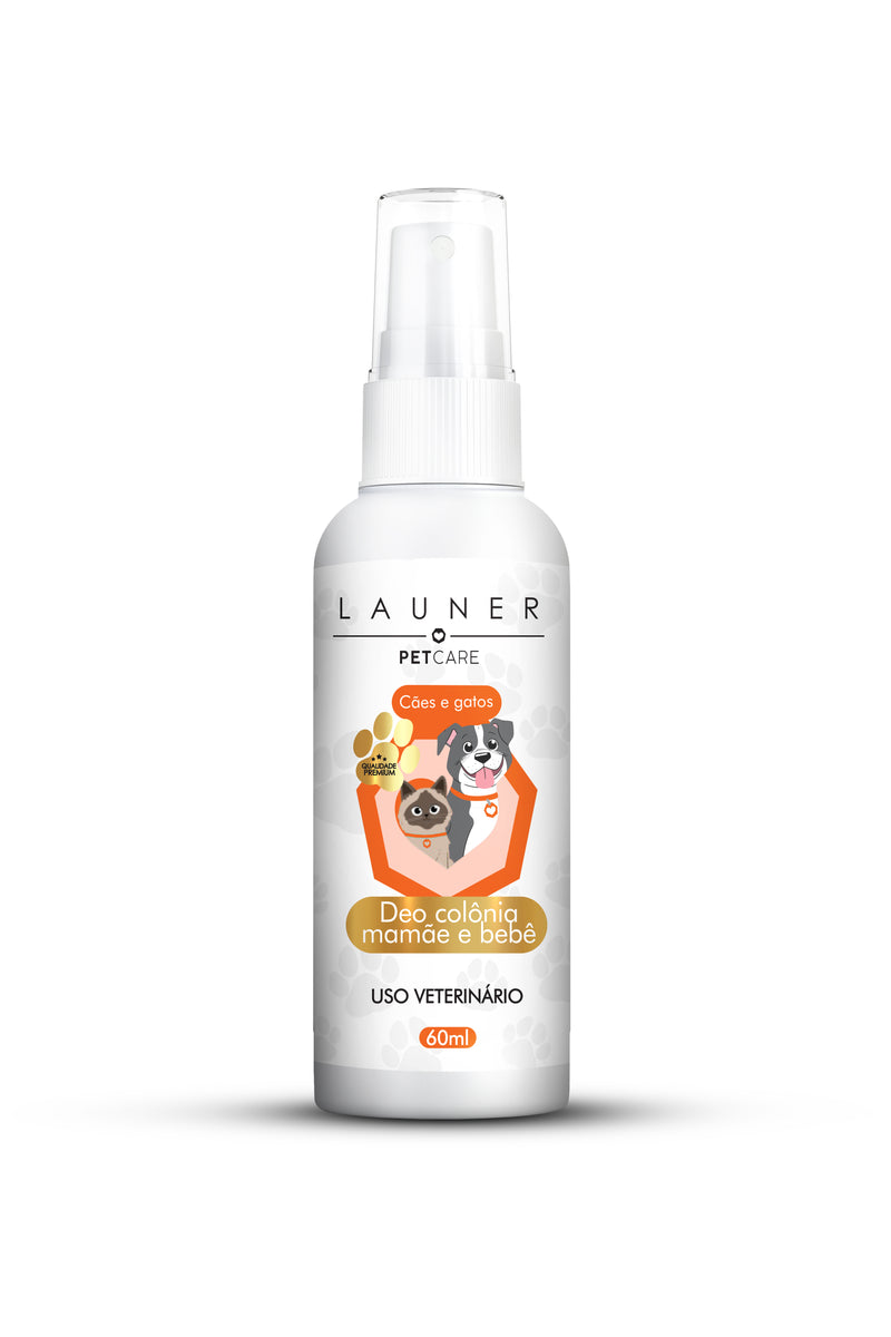 Produto de Higiene/ Deo Colônia Mamãe e Bebê( Cães e Gatos) Frasco de 60ML- Launer Pet Care