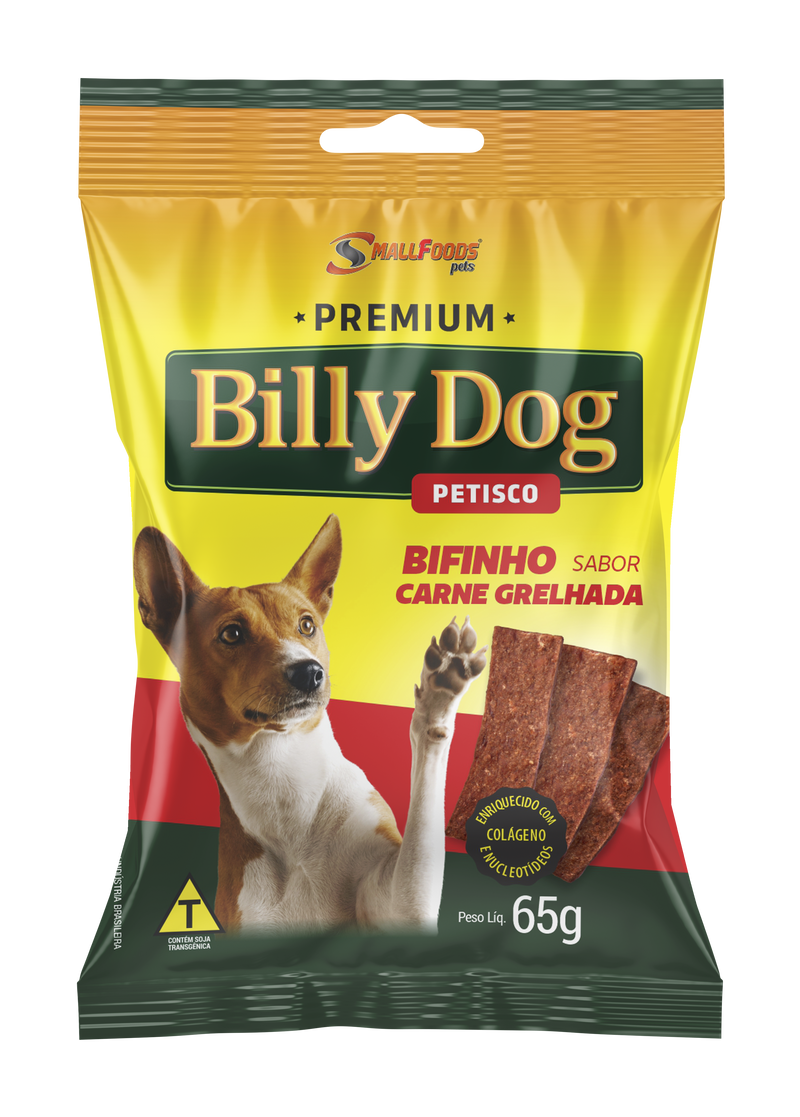 Bifinho Billy Dog Carne Grelhada 65g