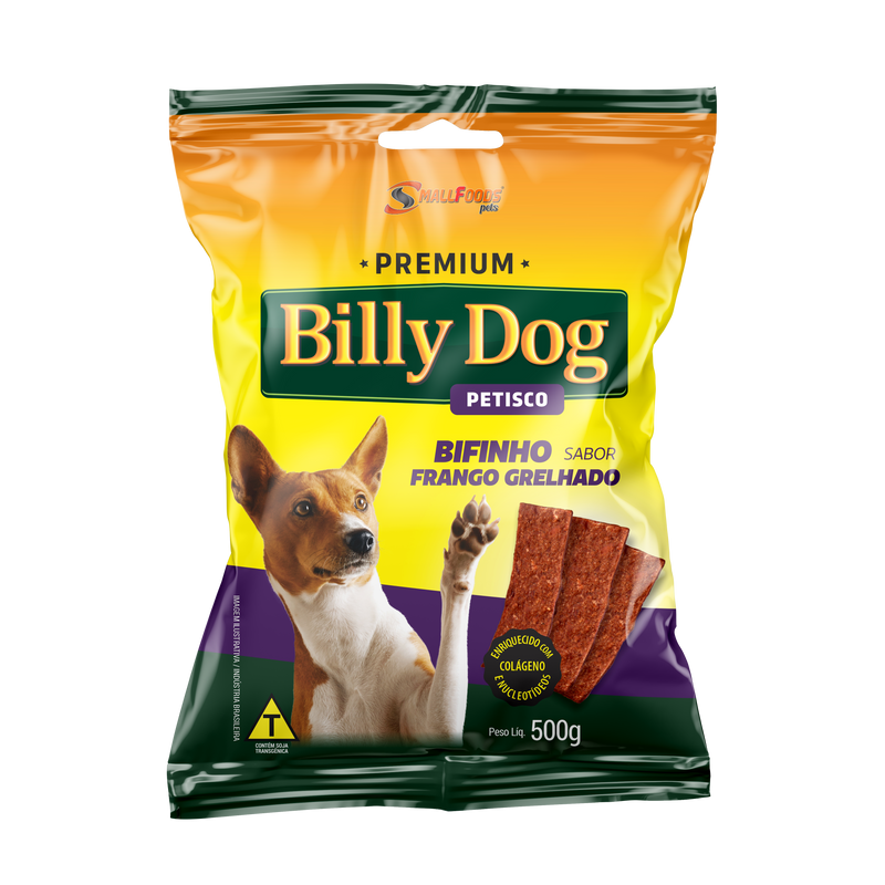 Bifinho Billy Dog Frango Grelhado 500g