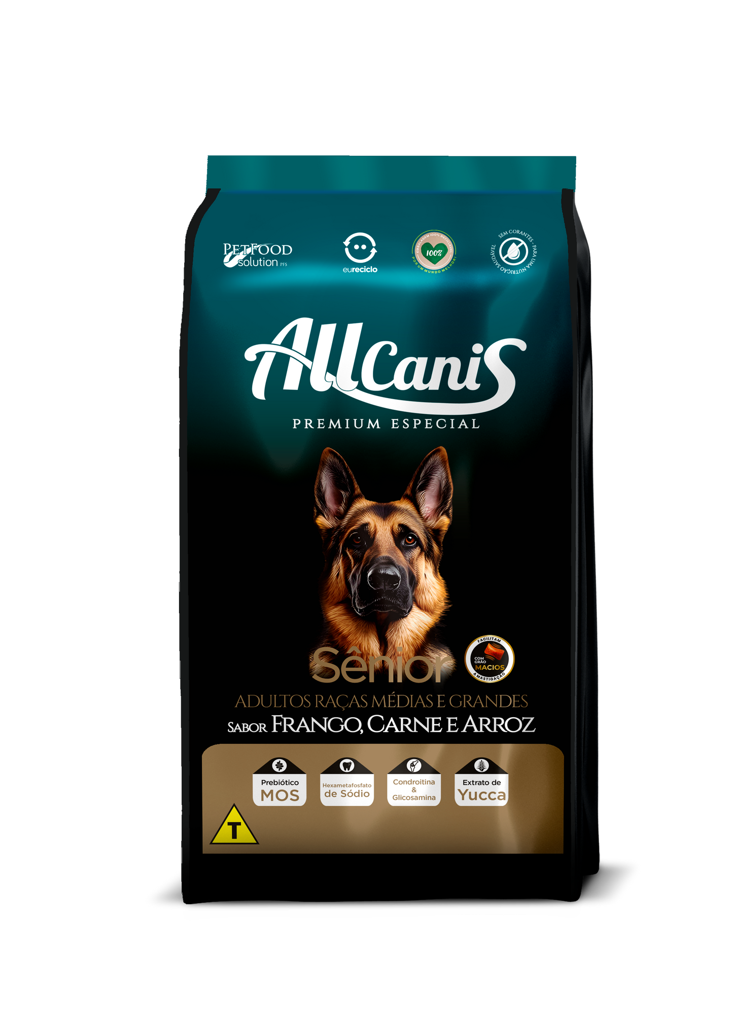 Ração para Cachorro Allcanis Raças Médias e Grandes Senior/ Frango, Carne & Arroz