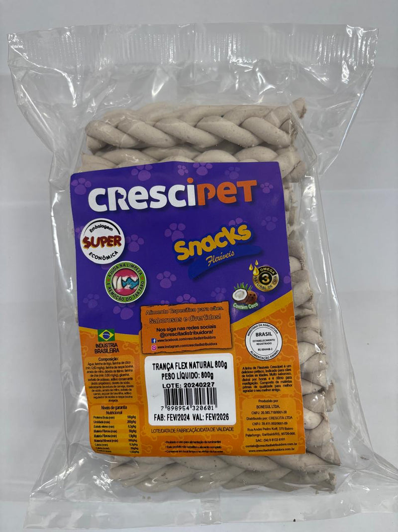 Trança Flex Natural 800g Crescipet