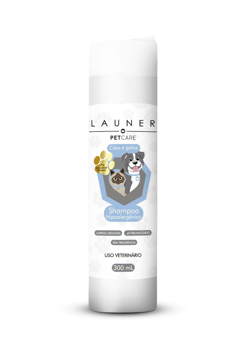 Higiene Animal/ Shampoo Hipoalergênico  Cães e Gatos (300 ml)-Launer  Pet Care