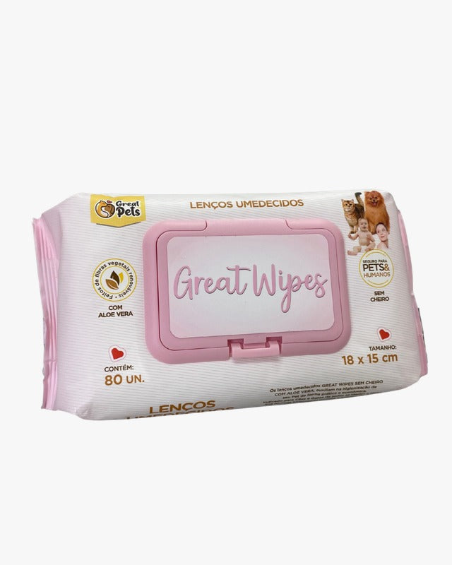 Lenço Umedecido Great Wipes  c/80 unidades
