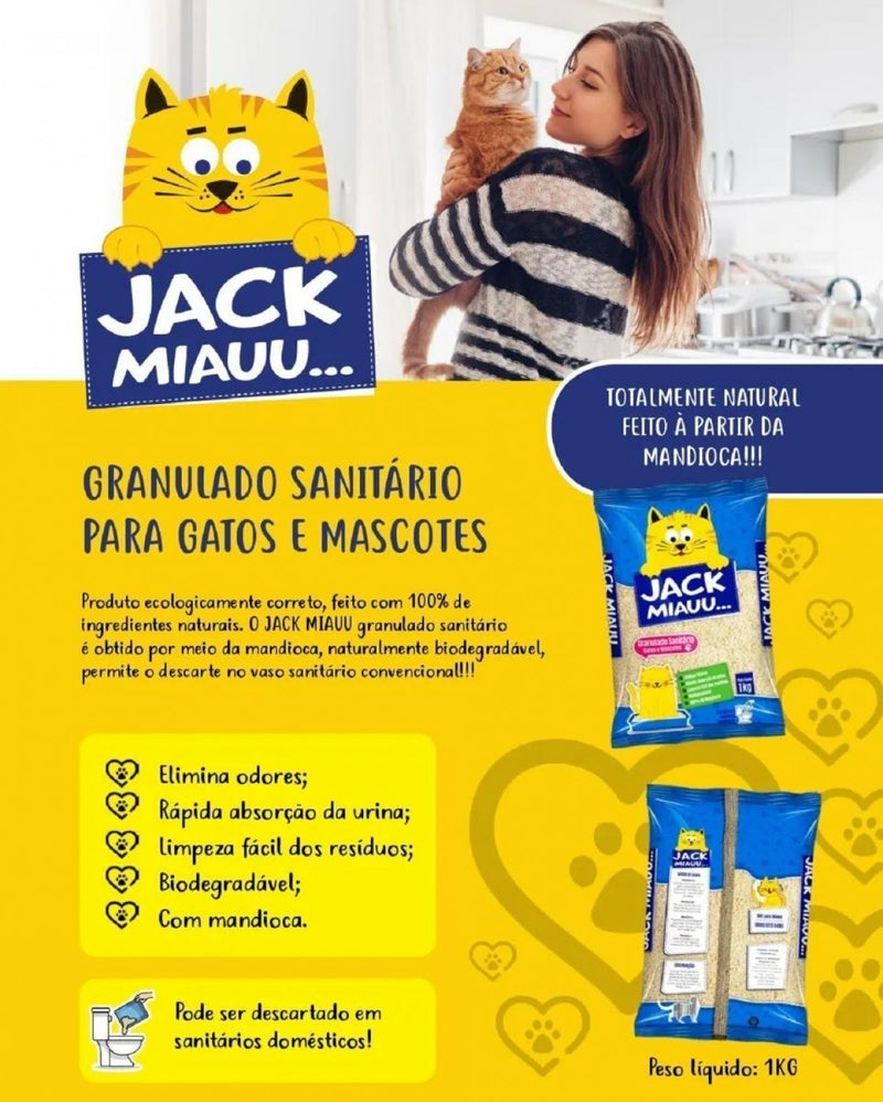 Higiene para Gatos / Granulado Higiênico Sanitário para Gatos Jack Miauu