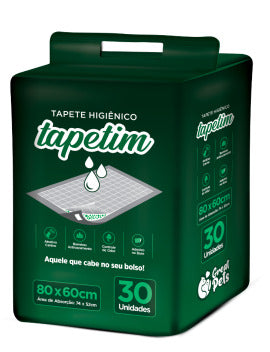 Tapete Higiênico Tapetin Para Cães E Gatos Pets 80x60 30 Un