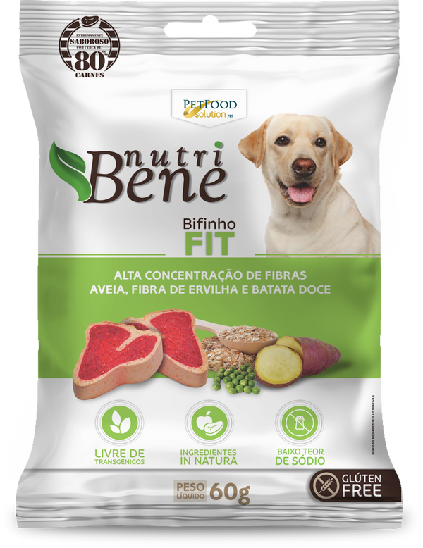 Alimento para Cachorro NutriBene Bifinho Fit ( Aveia, Fibra de Ervilha e Batata Doce)