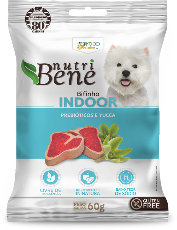 Alimento para Cachorro Nutribene Bifinho Indoor (Prebióticos e Yucca)