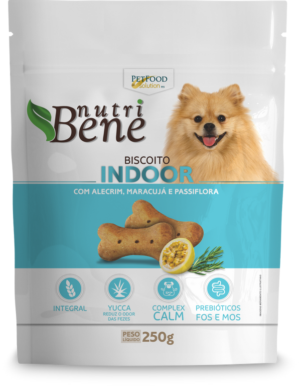 Alimento para Cachorro Nutribene Biscoito Indoor/ Alecrim, Maracujá e Passiflora