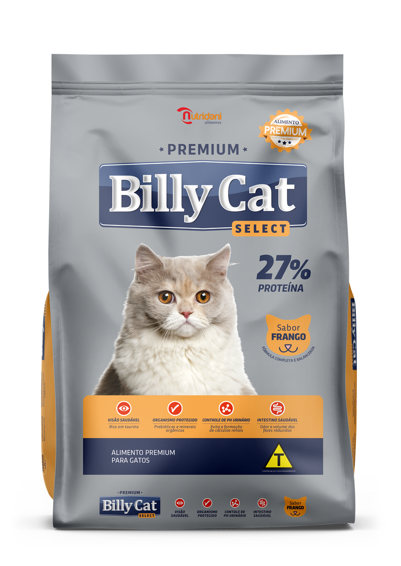 Ração para Gato Billy Cat Select Frango