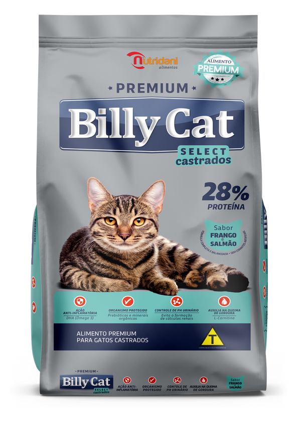 Ração para Gatos Billy Cat Select Castrados