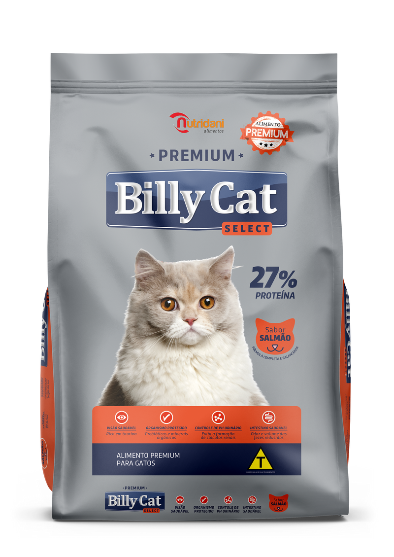 Ração para Gato Billy Cat Select Salmão