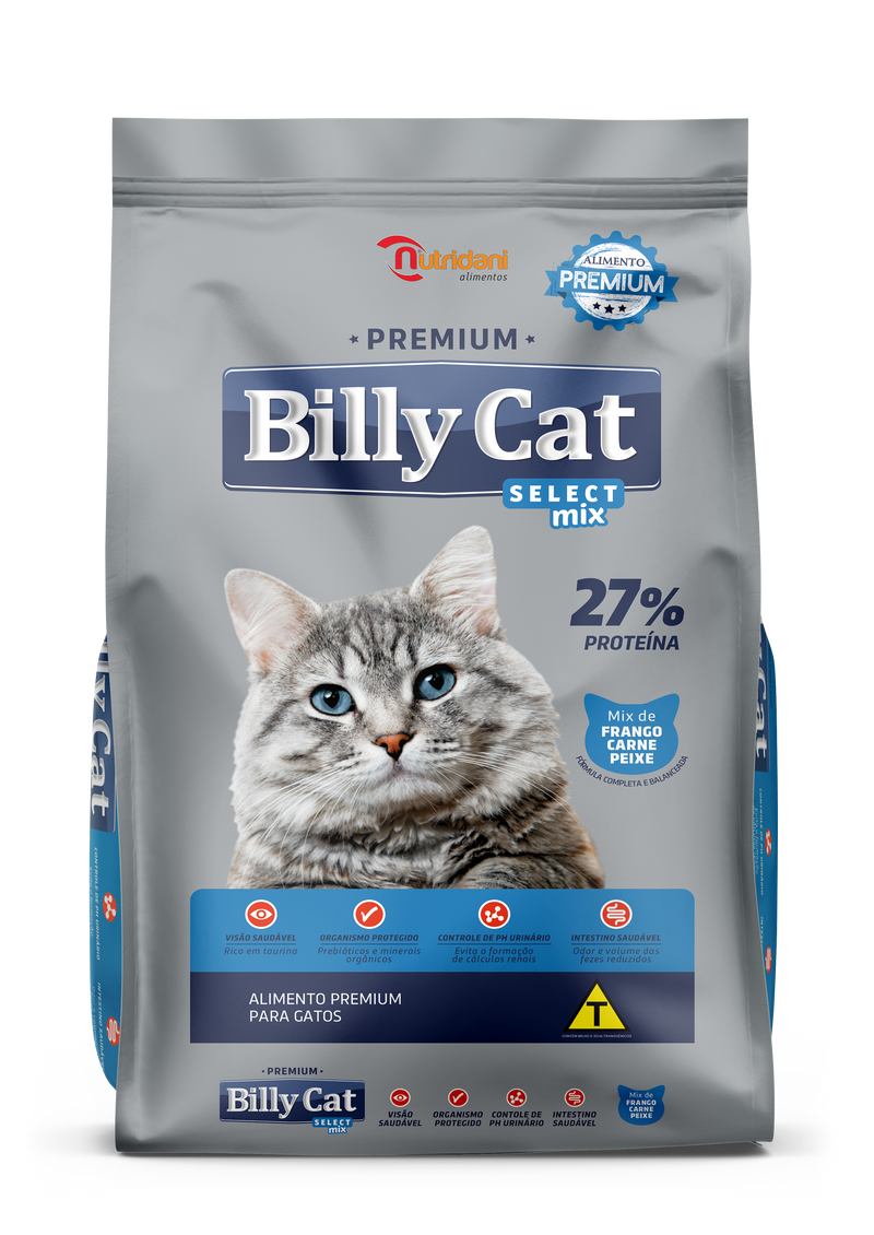 Ração para Gato Billy Cat Select Mix