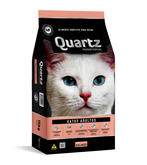 Ração para Gatos Quartz Gatos Adultos sabor Salmão