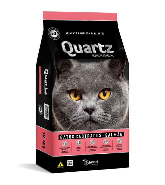 Ração para Gatos Quartz Gatos Castrados Salmão